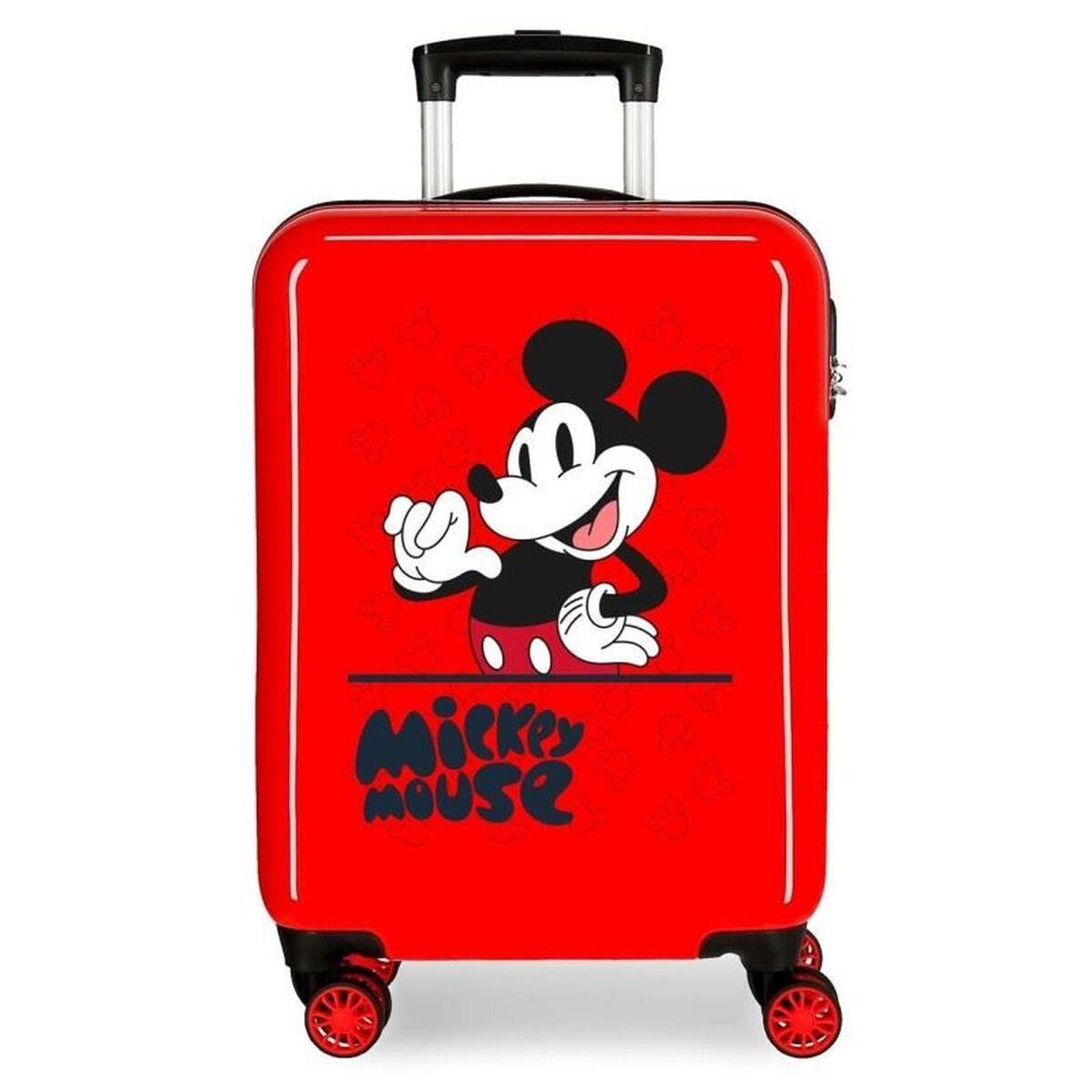 Disney Mickey Mouse kabinekuffert - rød, 55 cm, ABS