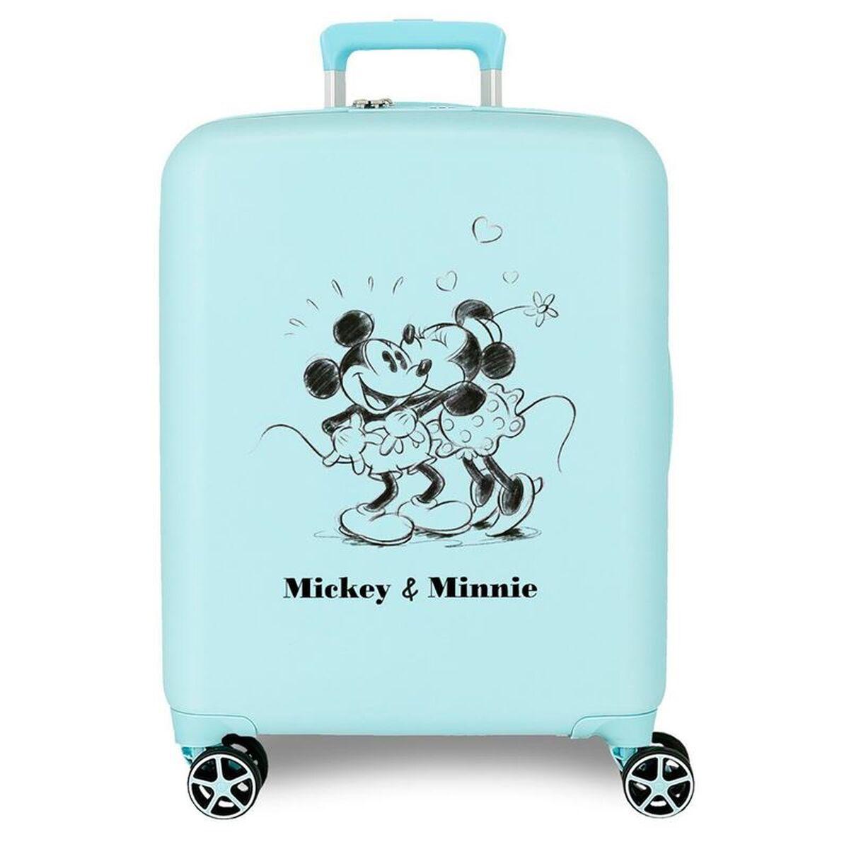 Disney kuffert - Mickey & Minnie, blå, 55 cm
