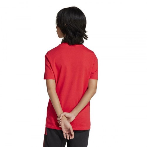 Adidas Camo Logo T-shirt til drenge - rød, 13-14 år