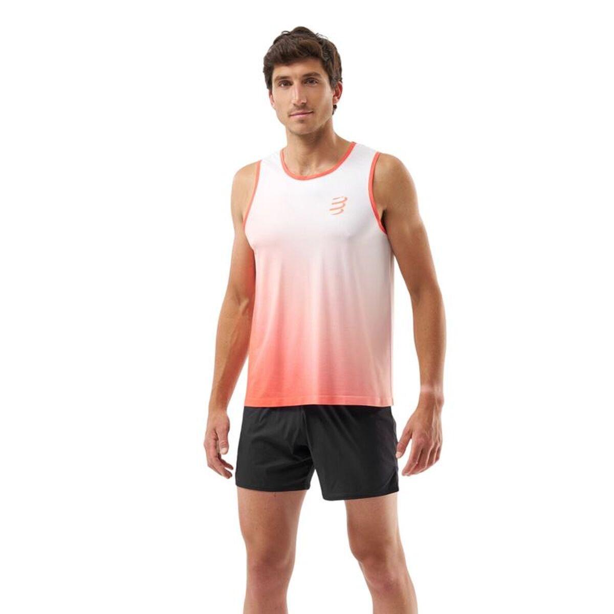 Compressport Performance løbe-singlet til mænd - hvid (L)