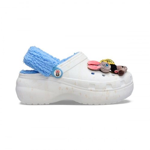 Crocs Zootopia Lined Platform Clog W - Hvid (41-42)