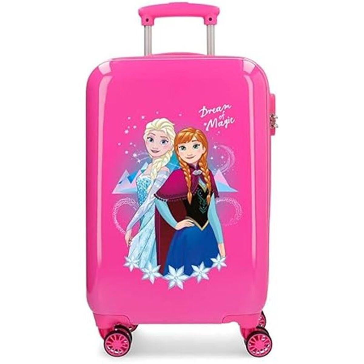 Disney Frozen børnekuffert håndbagage - pink, 55 cm