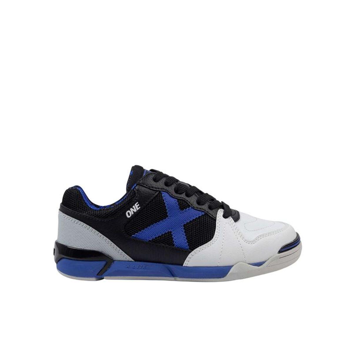 Munich One Kid 74 indendørs fodboldstøvler til børn - Hvid/Blå, str. 38