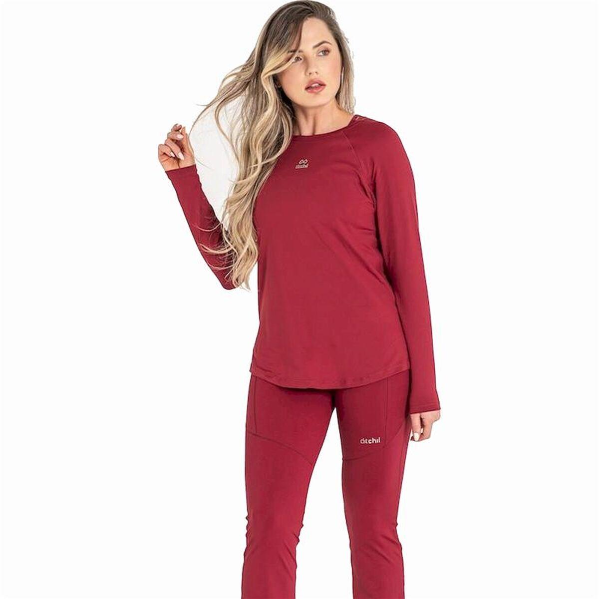 Ditchil Long Sleeve Diva - langærmet dame t-shirt til fitness, str. S