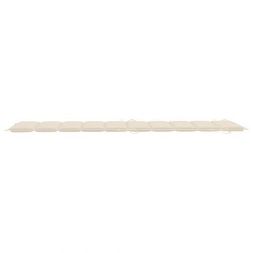 Liggestole 2 stk. med bord og hynder massivt akacietræ