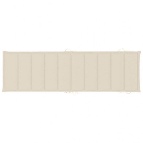 Liggestole 2 stk. med bord og hynder massivt akacietræ