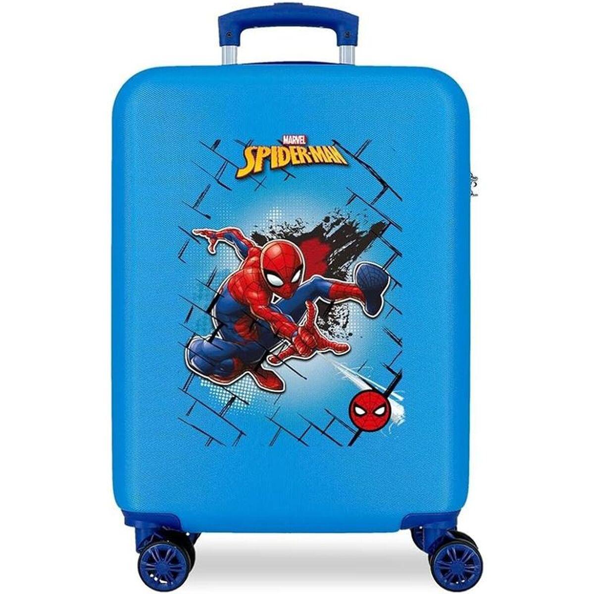 Spider-Man kabinekuffert 55 cm - blå/multifarvet