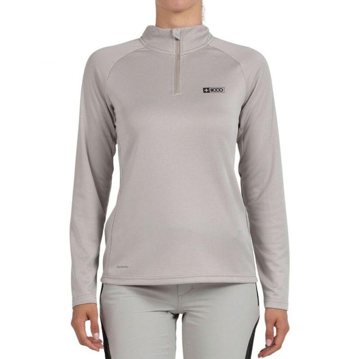 Lua langærmet T-shirt til dame - lysegrå, M