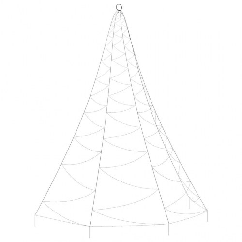 Vægtræ med metalkrog 260 LED 3 m indendørs udendørs varm hvid