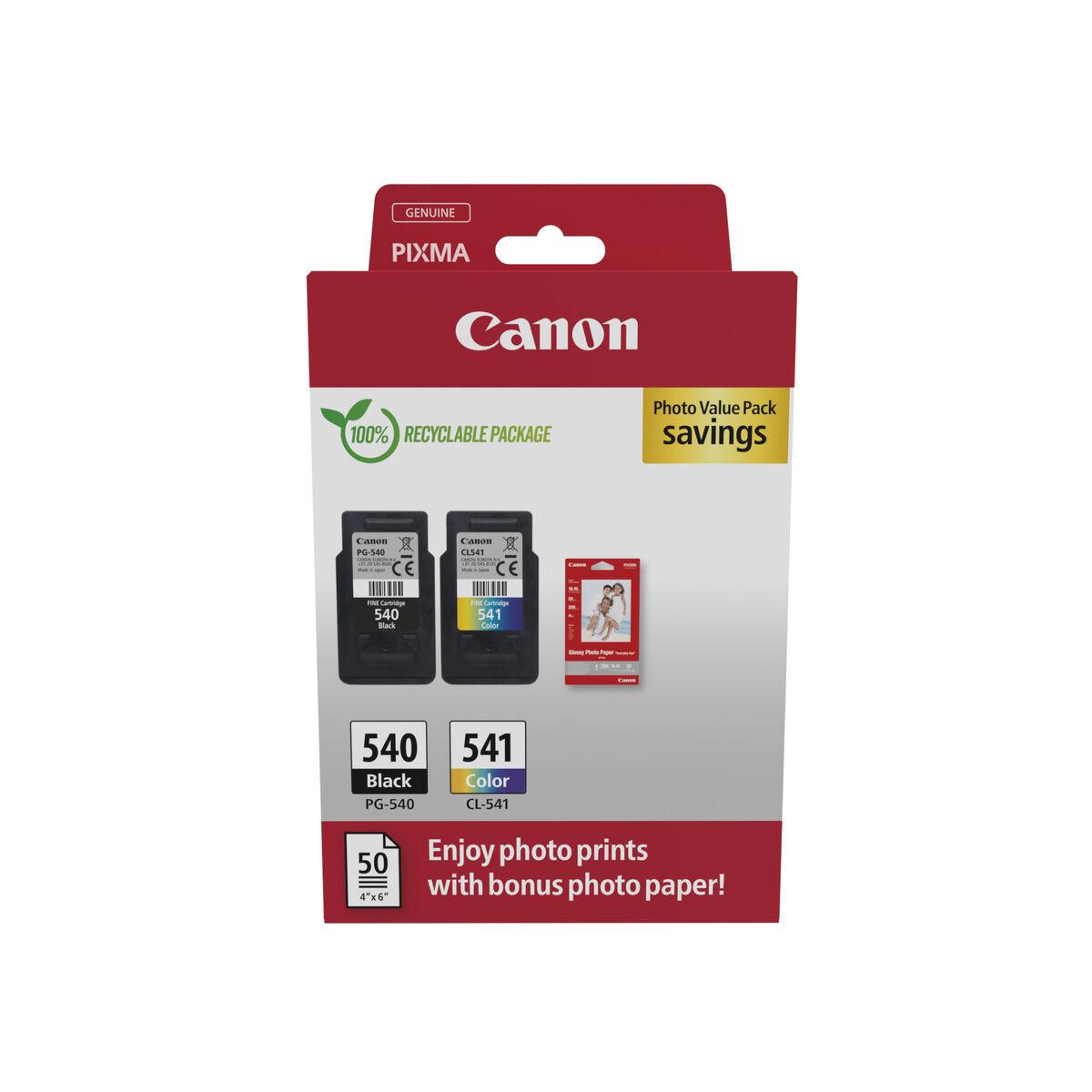 Canon PG-540 + CL-541 original blækpatroner - sort og farve (Value Pack)