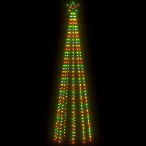 Lysende juletræ 100x360 cm 400 LED'er farverigt lys