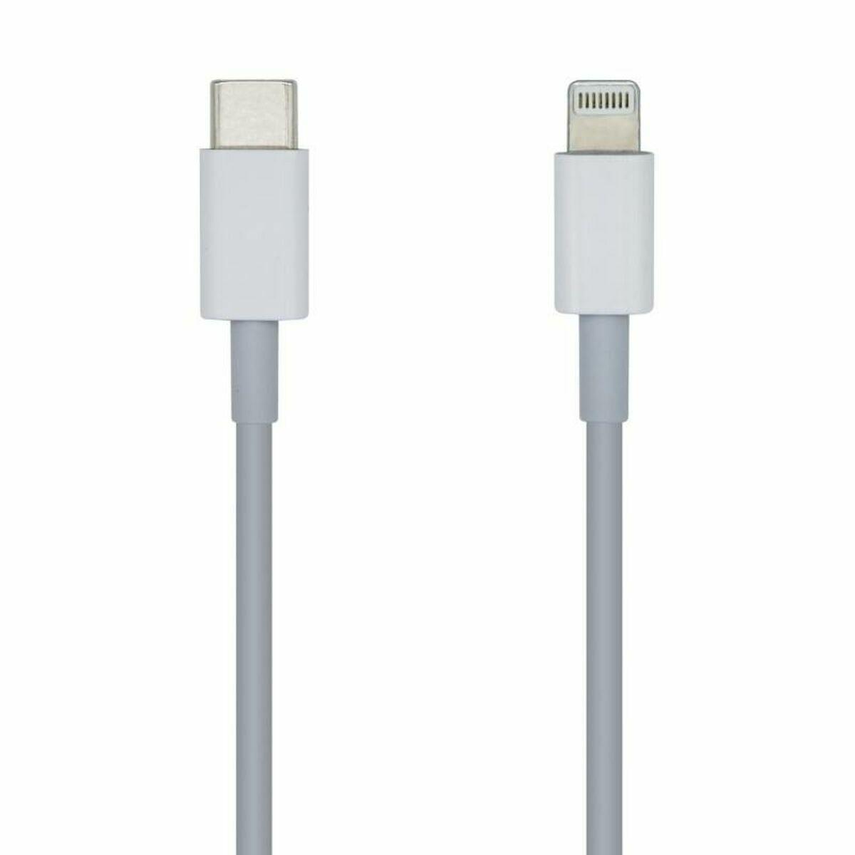 Aisens A102-0442 USB-C til Lightning-kabel - Hvid 1 m