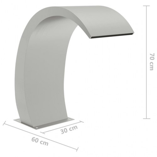 Fontæne til pool med LED'er 22x60x70 cm rustfrit stål 304