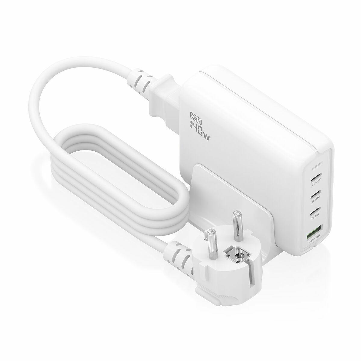 Oplader væg Aisens GaN 140 W - hvid