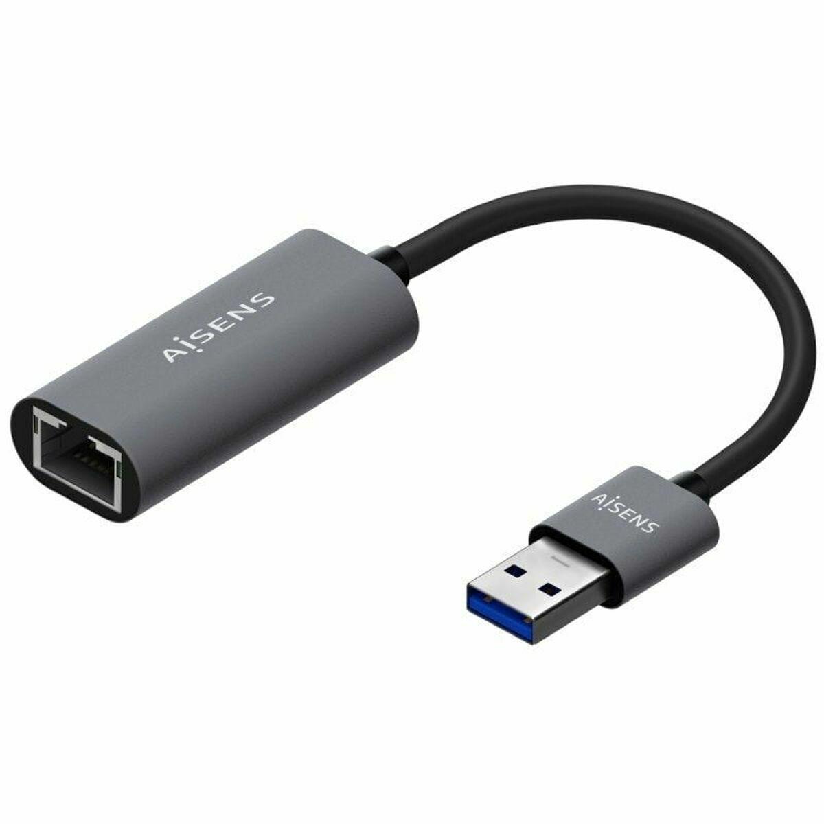 Aisens A106-0708 USB-A til Gigabit Ethernet adapter - Grå