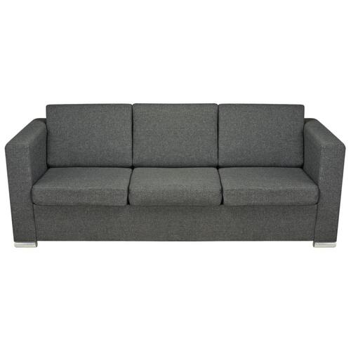 Sofasæt i to dele stof mørkegrå