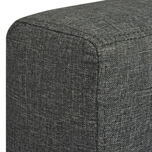 Sofasæt i to dele stof mørkegrå