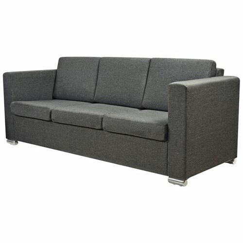 Sofasæt i to dele stof mørkegrå