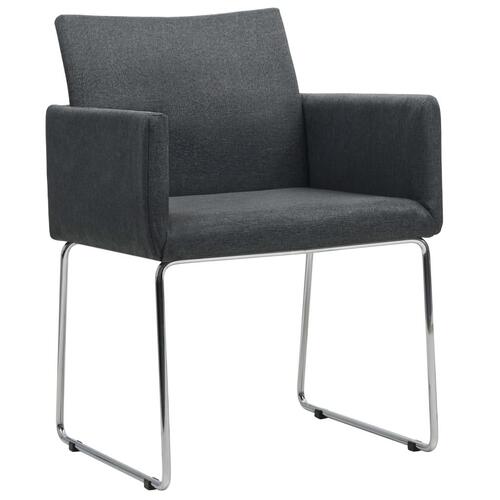 Spisebordsstole 4 stk. stof mørkegrå