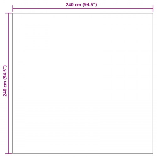Områdetæpper Firkantet Beige 240 x 240 cm