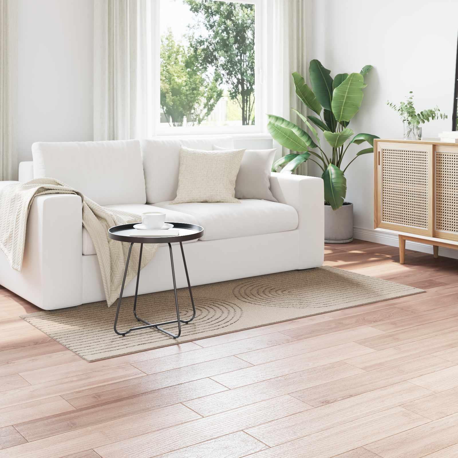 Områdetæppe rektangulært - Galati, beige 150 × 80 cm, polyester