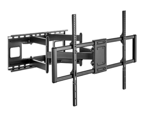 Gembird - Monteringssæt (vægmontering) - for LCD / LED display - fuld bevægelse - stål - sort - skærmstørrelse: 60-120