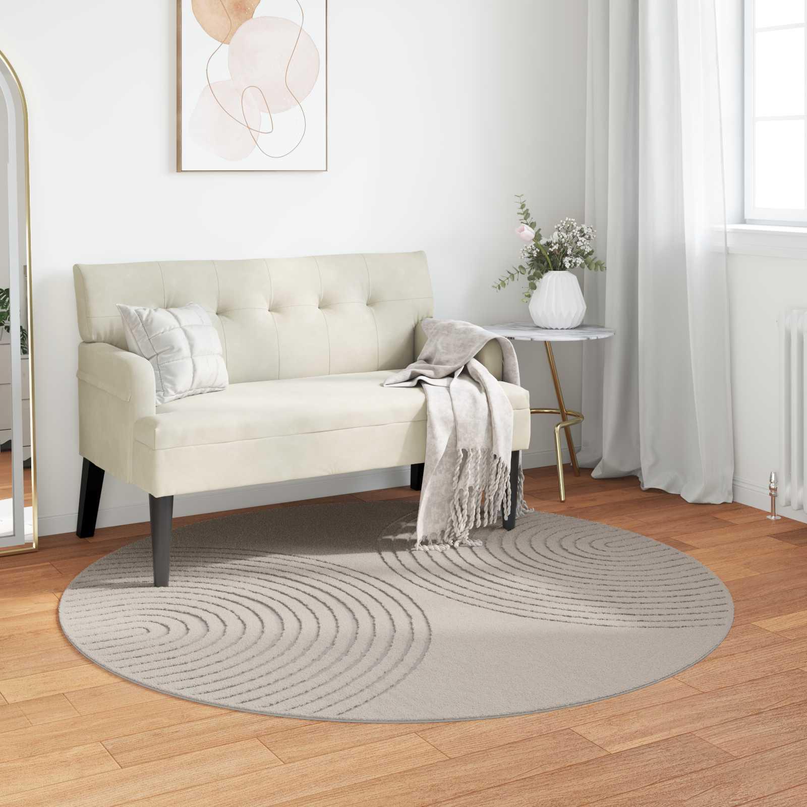 Områdetæpper Rund Creme Ø 120 CM