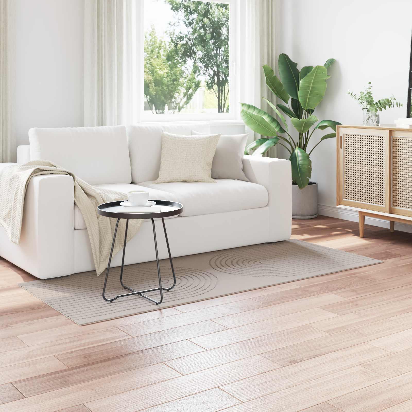 Områdetæppe rektangulært GALATI - creme 200 × 80 cm, polyester
