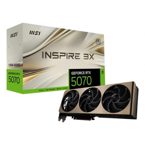 MSI GeForce RTX 5070 INSPIRE 3X OC – 12 GB GDDR7 grafikkort