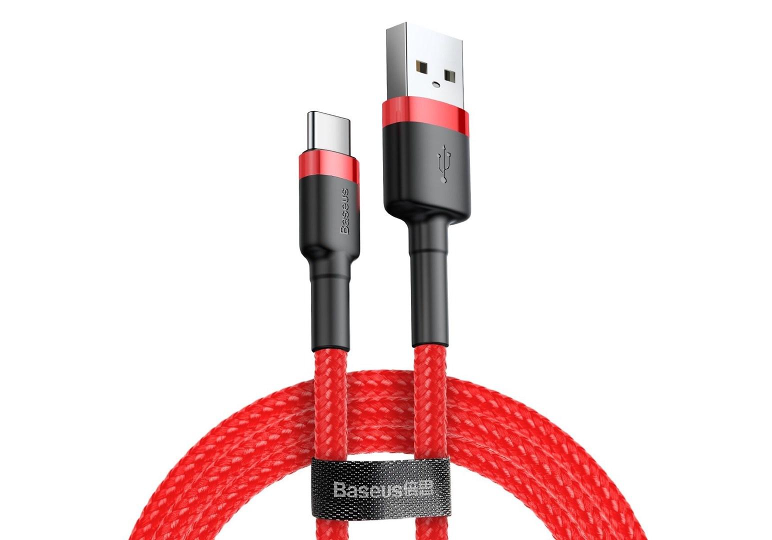 Baseus Cafule USB-A til USB-C kabel 0,5 m – rød, USB 2.0 billede