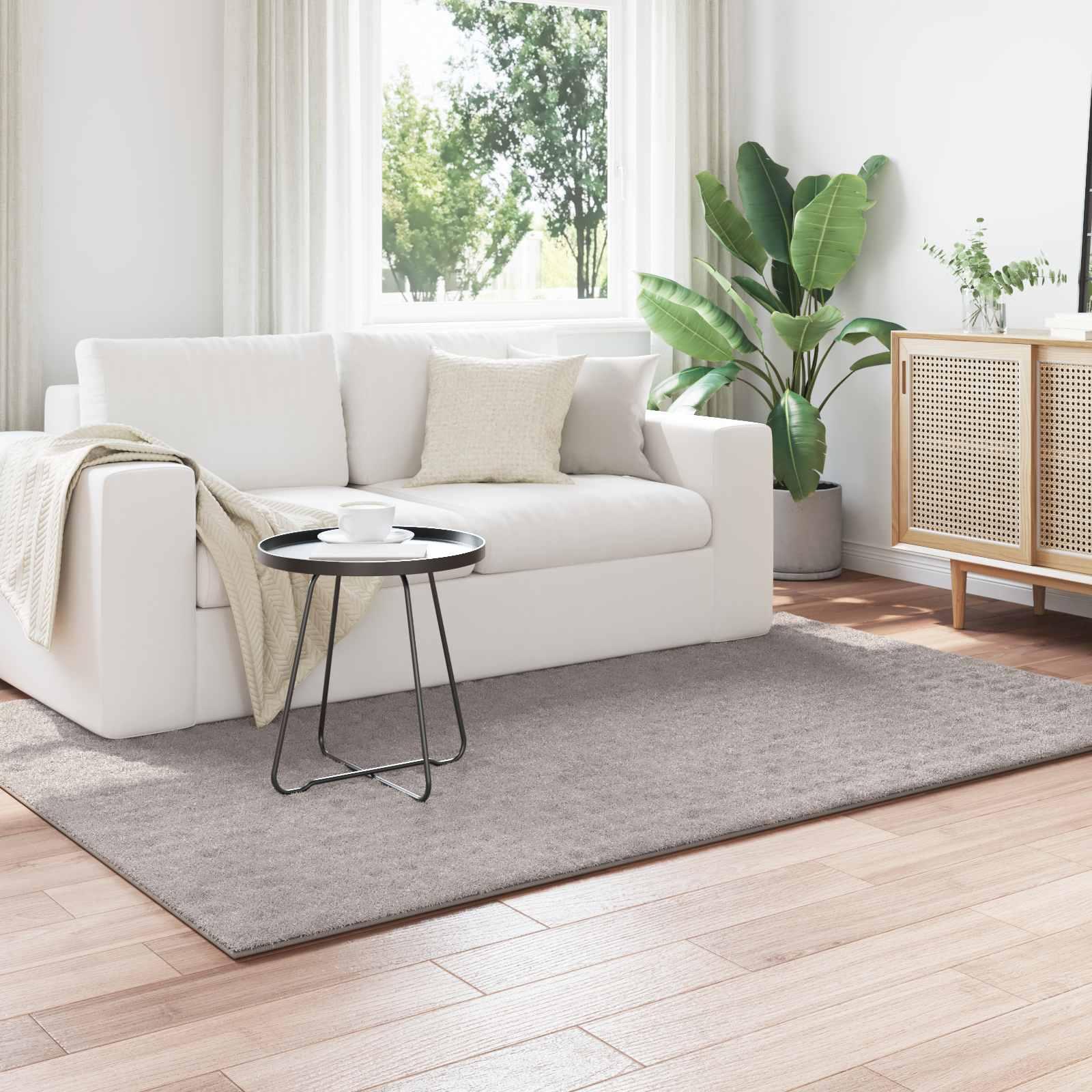 Områdetæppe SIROLO - sandfarvet 200 × 140 cm i polyester