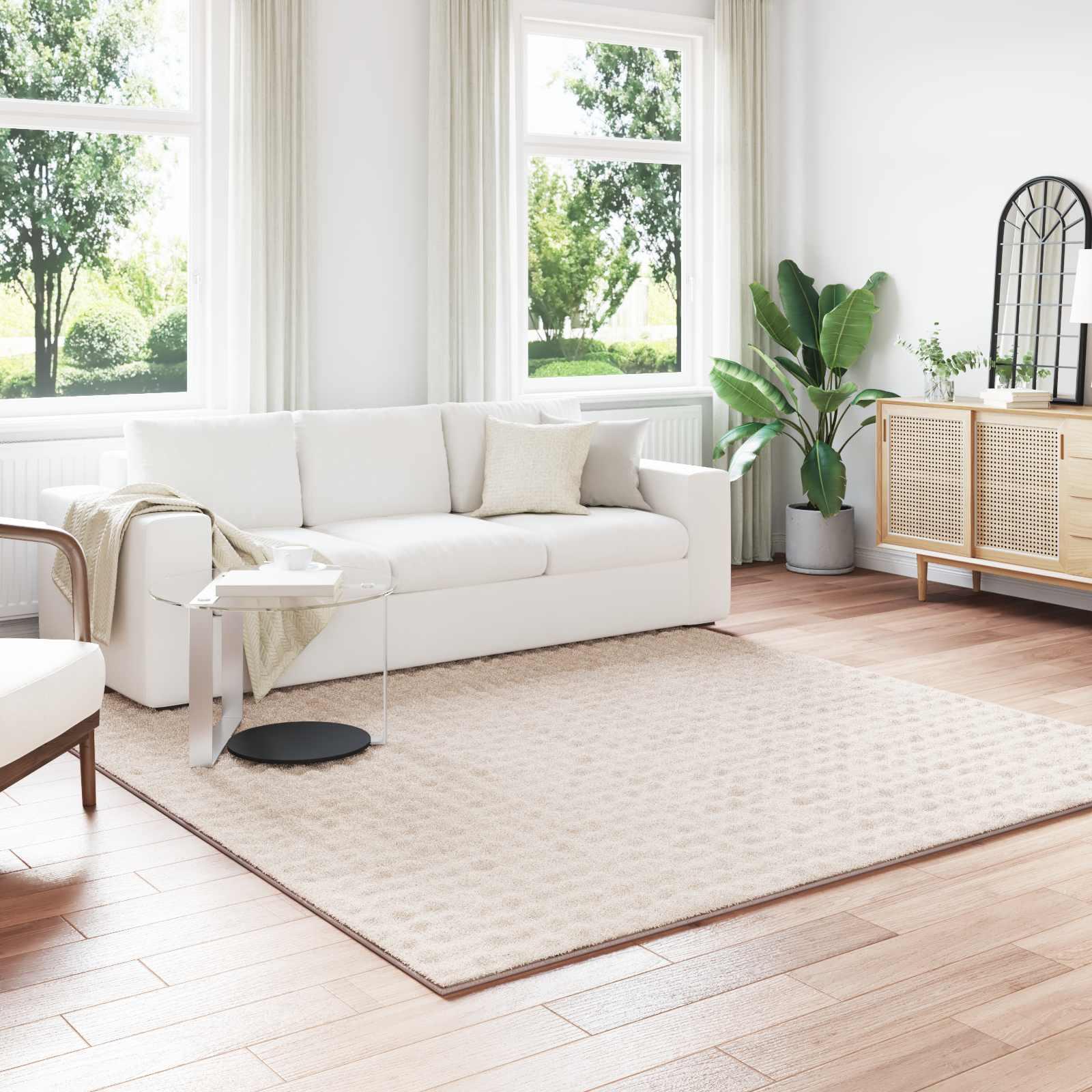 Områdetæpper Firkantet Beige 240 x 240 cm