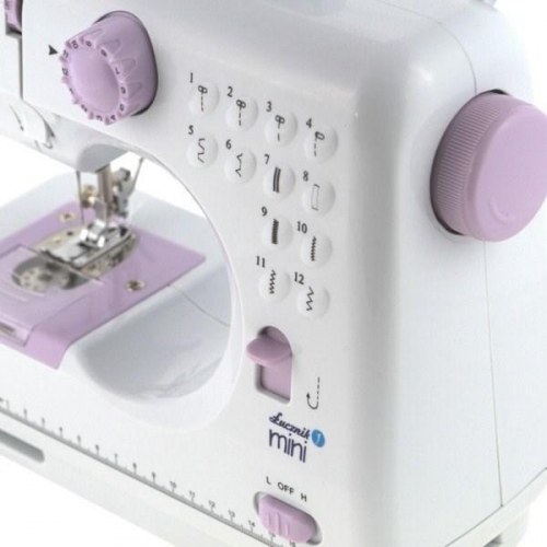Łucznik Mini symaskine - pink børnevenlig model med 12 sømprogrammer
