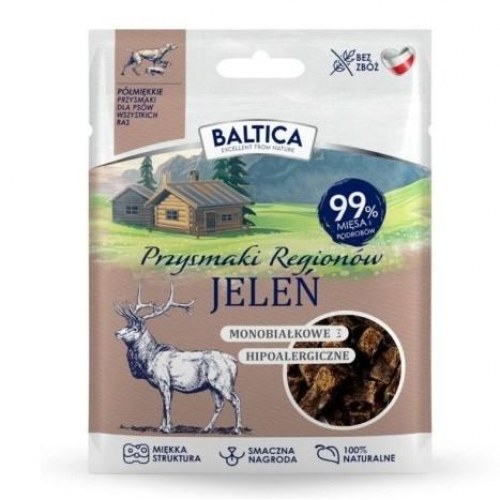 BALTICA monoprotein hundegodbid med hjort – 30 g, kornfri og hypoallergen