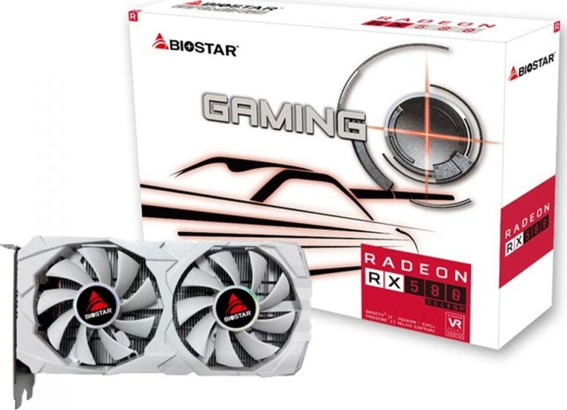 Biostar Radeon RX 580 8 GB White D5 grafikkort