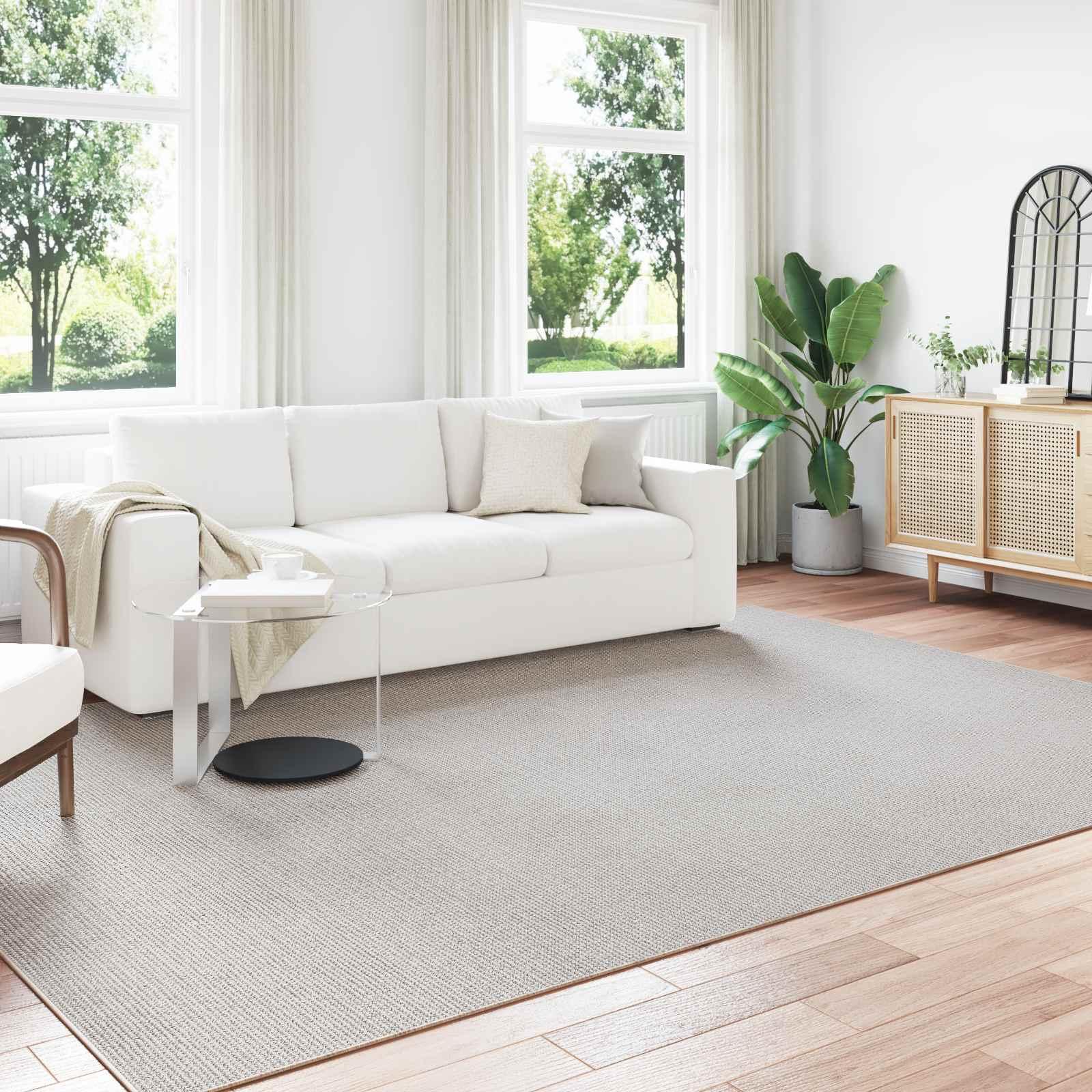 Områdetæppe LUGO - creme 280 × 200 cm, polyester med skridsikker bagside