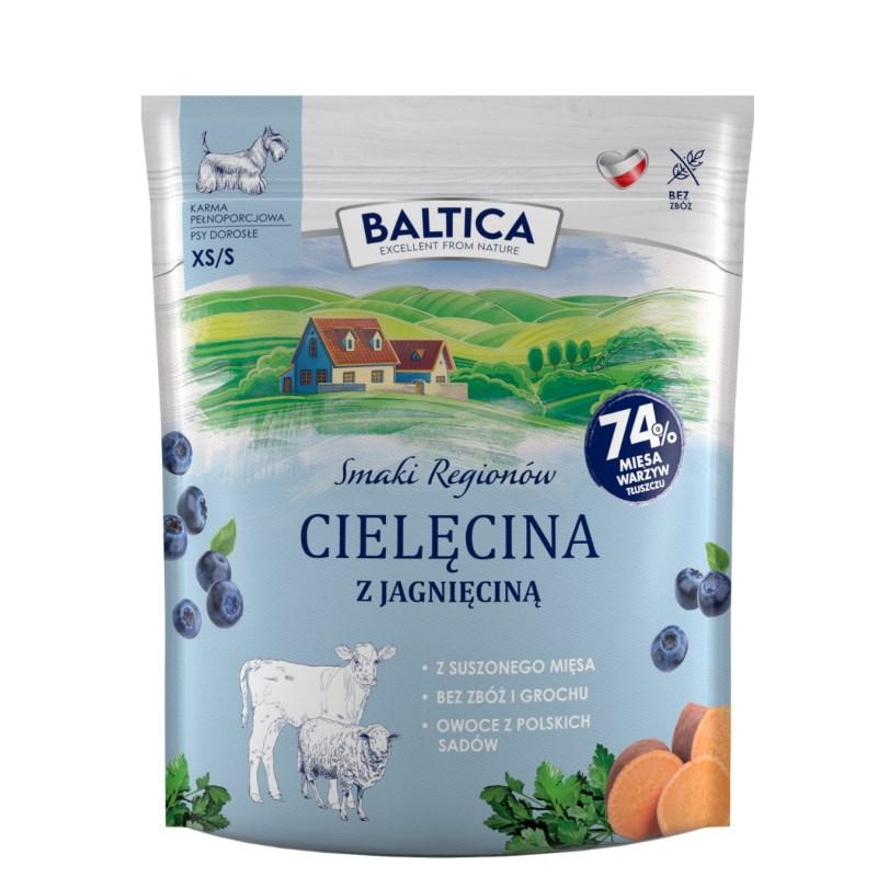 BALTICA Smage af regioner XS/S – kalv med lam, tørfoder til små hunde 1 kg