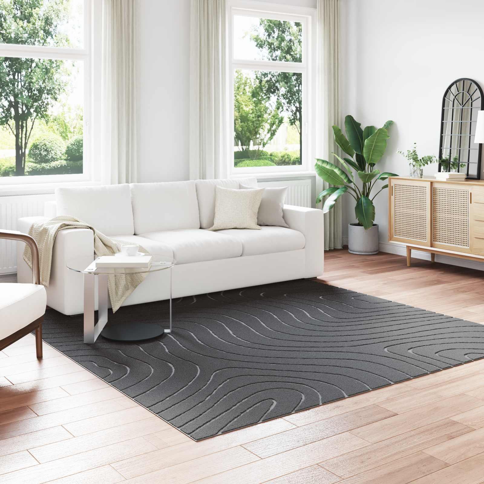 Områdetæpper Firkantet Antracit 240 x 240 cm