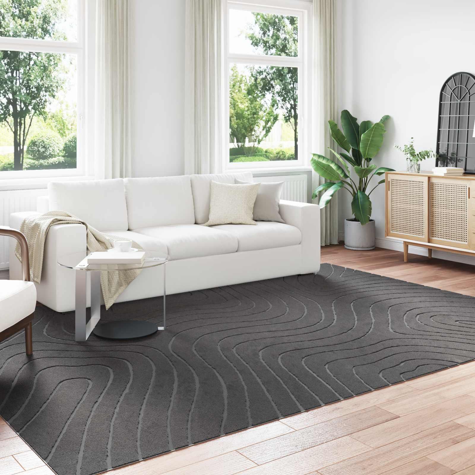 Områdetæpper Rektangulær Antracit 280 x 200 cm