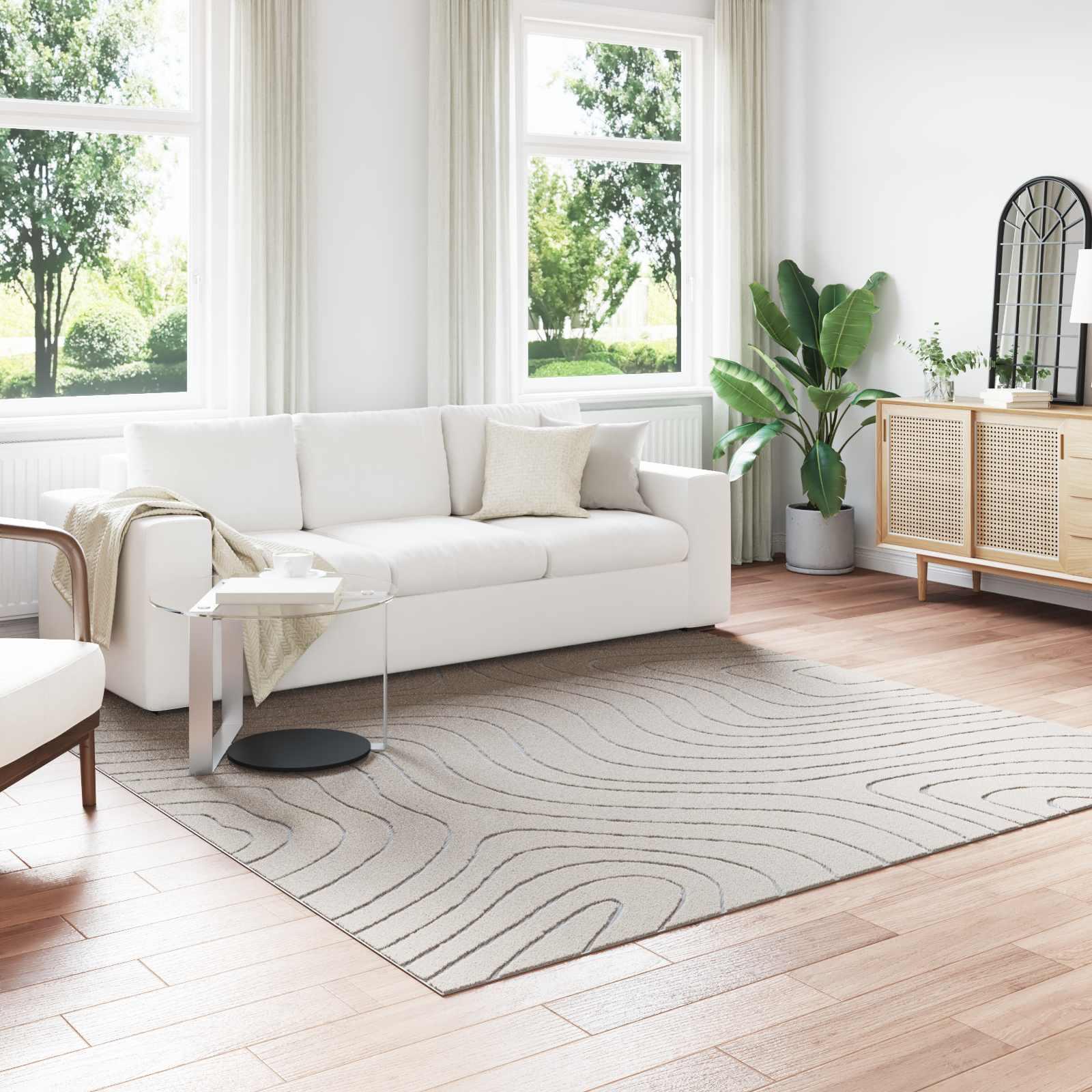 Områdetæpper Firkantet Creme 240 x 240 cm