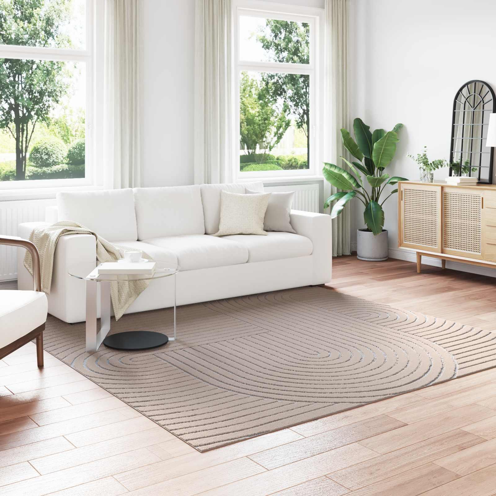 Områdetæpper Firkantet Beige 240 x 240 cm