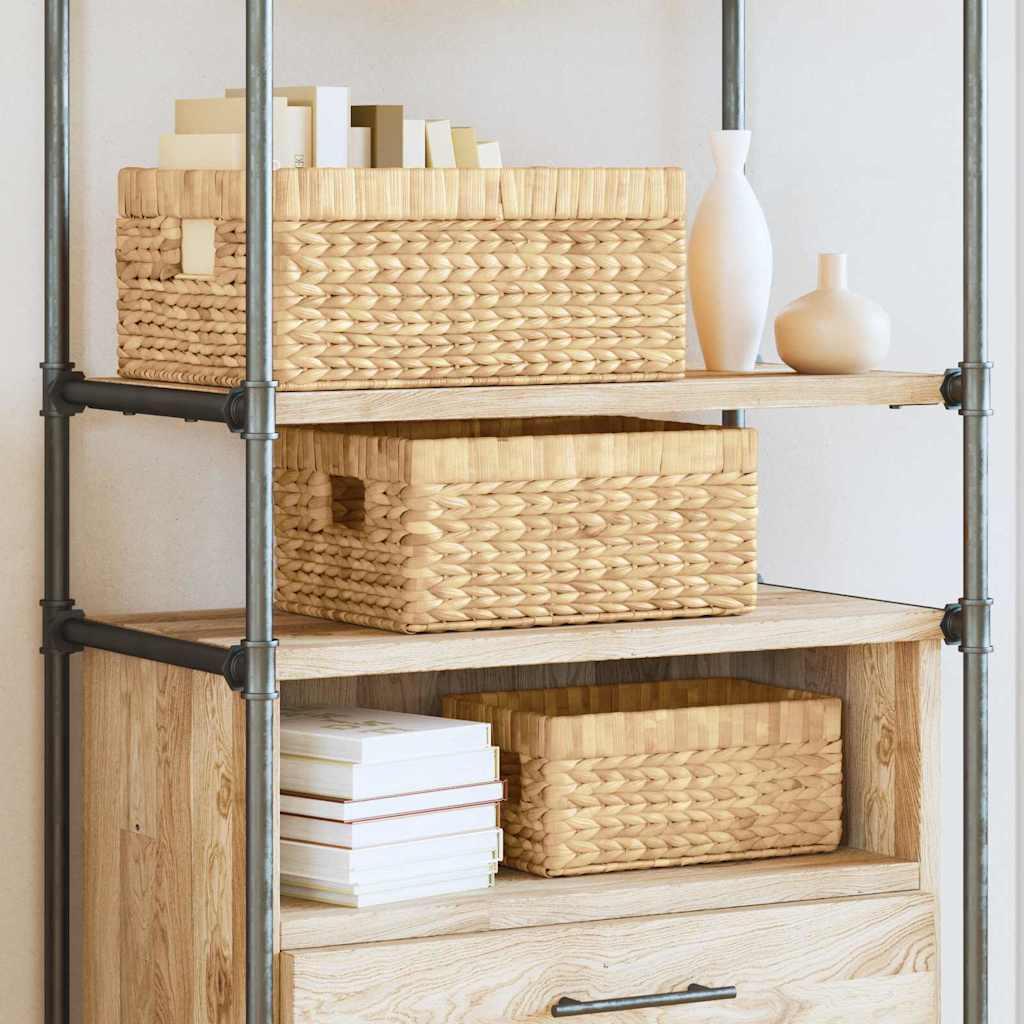 Opbevaringskurve 3 stk Naturfarvet 40 x 30 x 18 cm Vandhyacint