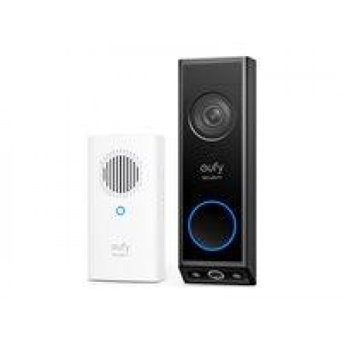 Eufy Video Doorbell 2K – smart dørklokke med kamera og klokkespil (sort)