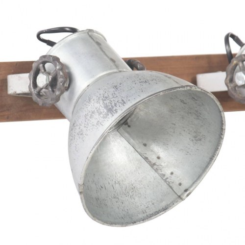 Industriel væglampe med 3 skærme 65 x 25 cm E27 sølvfarvet
