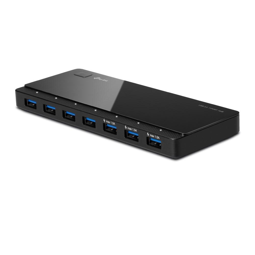 TP-Link UH700 USB‑hub – 7x USB 3.2 Gen 1, Micro‑B, 5.000 Mbit/s – Sort