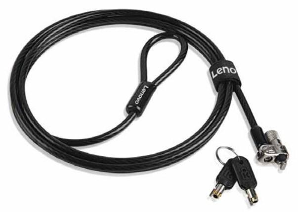 Lenovo kabellås 1,8 m - sort, nøglelås til bærbar