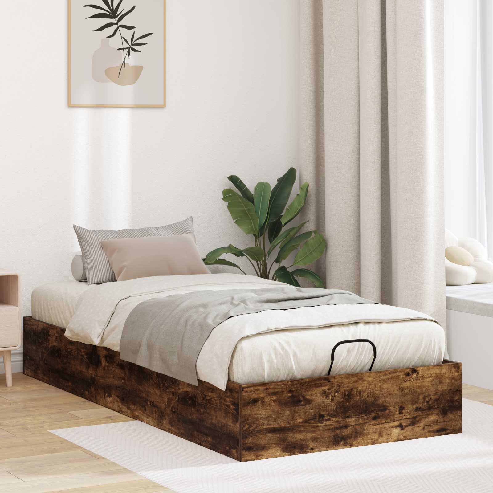 Ottoman Sengestel Røget eg 193 x 120 x 25 cm Spånplade
