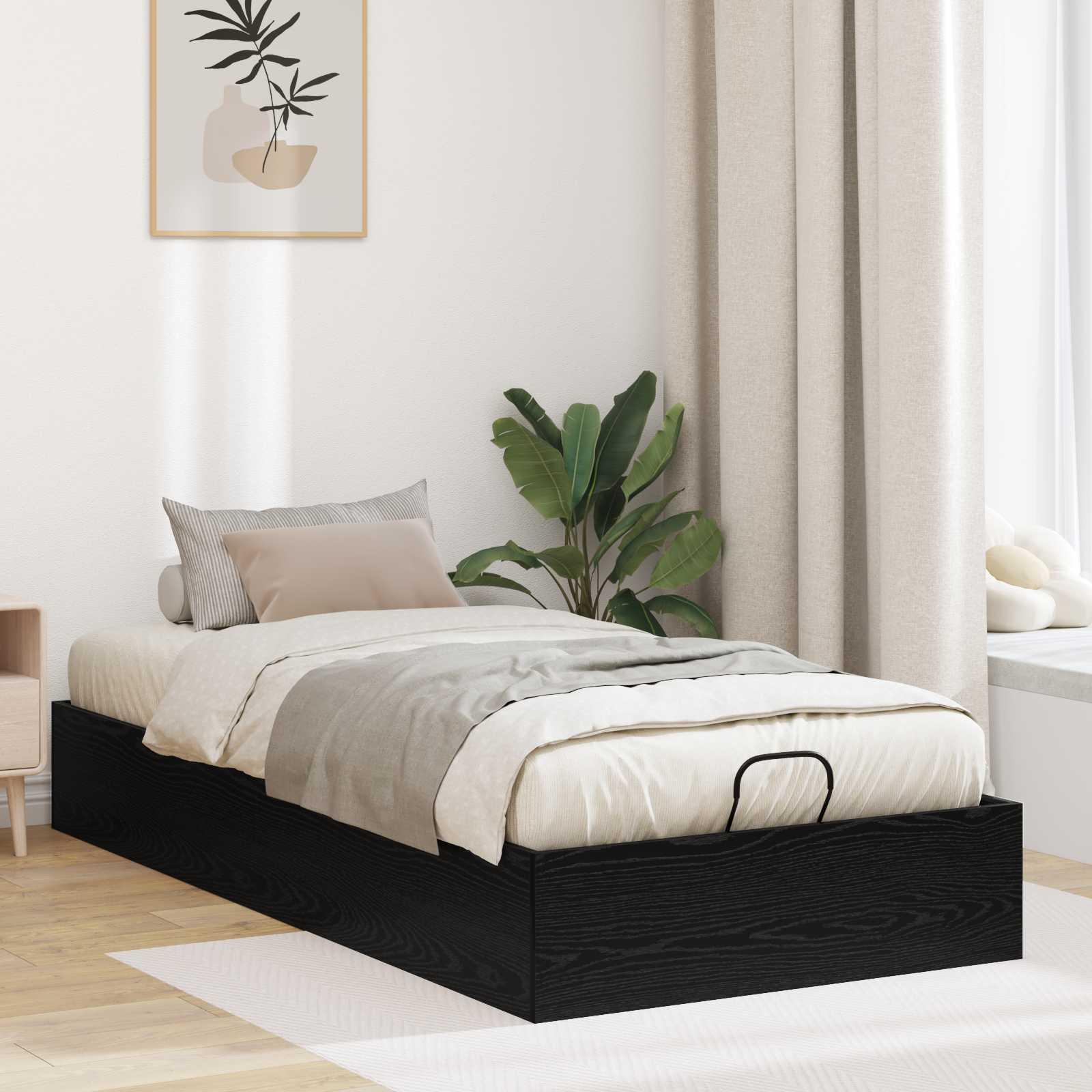 Ottoman Sengestel Sort eg 193 x 120 x 25 cm Spånplade