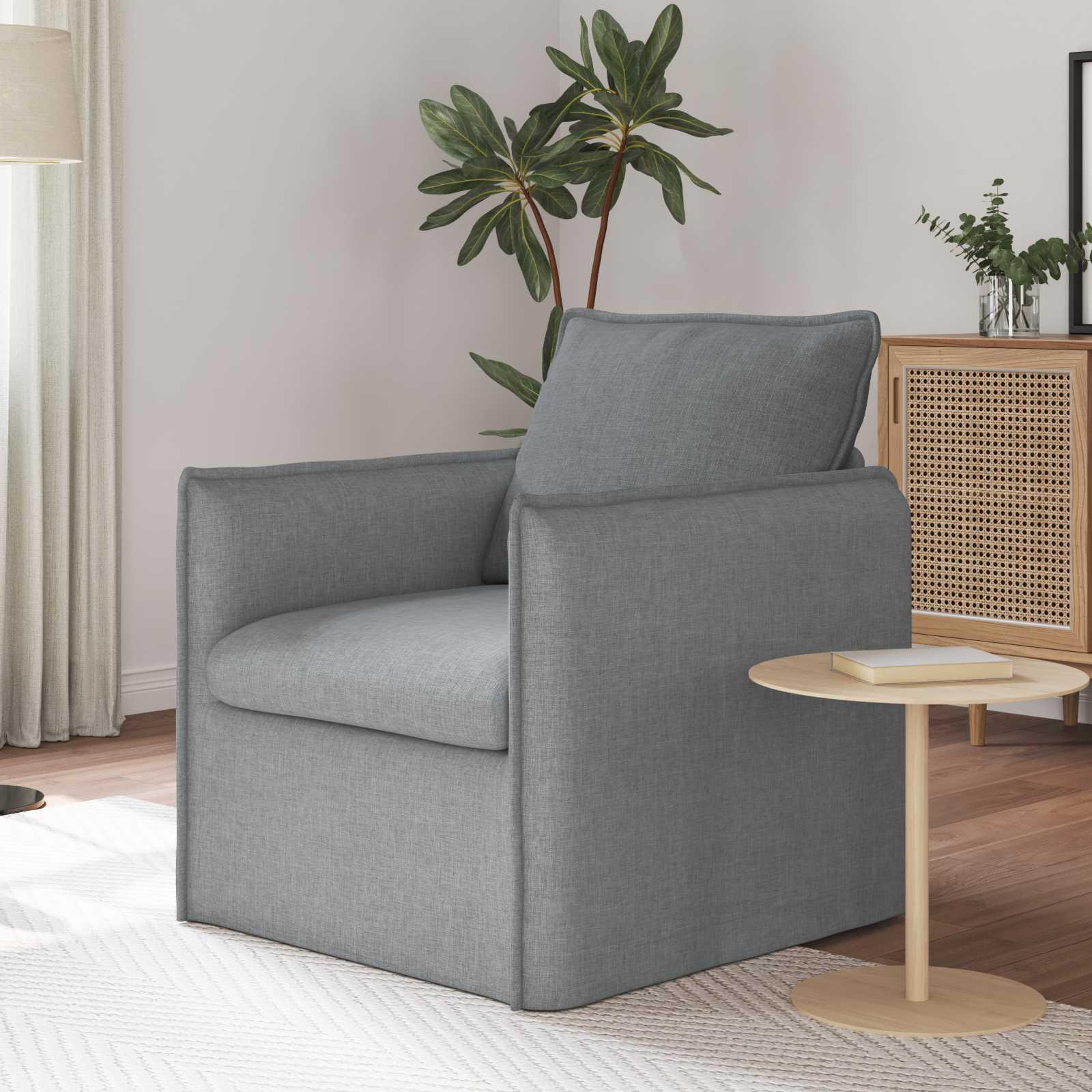 Sofa 60cm Lysegrå Metal