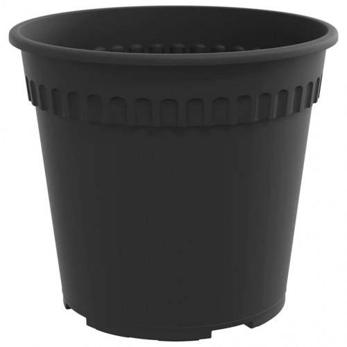 Rund Blomsterpotte 24 stk Sort Ø 19 x 16 cm Plastik